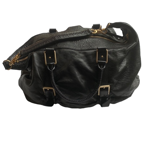 Botkier Black Leather Sasha Duffel Handbag - Picture 3 of 13